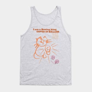 Cute boxing cat - Covid19 killer Tank Top